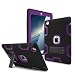 iPad 2 Case,iPad 3 Case,iPad 4 Case, AICase Kickstand Shockproof Heavy Duty High Impact Resistant Rugged Hybrid Three Layer Armor Full Body Protection Case with Stylus for iPad 2/3/4 (Black/Purple)