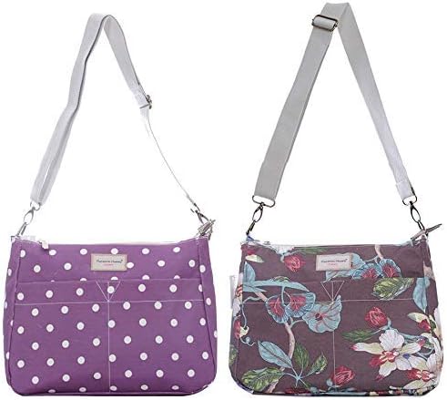 Reversible Oilcloth/Canvas Messenger 2 in 1 Ladies Cross Body Bag Waterproof