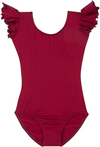 Leotard Boutique Flutter Short Sleeve Dance Leotard | Ruffle Leotards Toddlers and Girls Sizes from Extra Small - Youth