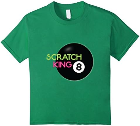 unisex-child Scratch King Billiard Pool Player T-Shirt 8 Kelly Green