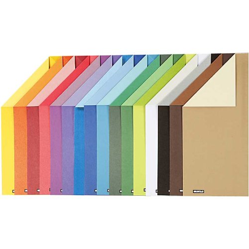Color Bar Card, A4 21x30 cm, 250 cm, one coloured, 16asstd sheets