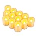 Kohree Set of 12 Flameless Unscented LED Candles, Battery Powered Votive Pillar Candles with Remote Control & Timer-Amber Yellow Flame