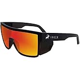 IBEX The GOAT Safety Sunglasses, Polarized, ANSI Z87+ Certified, Ultra UV 400 Protection, Mirror Lenses and Black Frame, Men, Women, Outdoor/Sports, Surf, Construction, Work, PPE