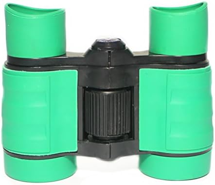 VanFn Toy Binoculars, Rubber 4x30mm Adjustable Mini Lightweight Binoculars for Kids, Compact Binoculars for Childrens Outdoor Camping, Telescope Toys, Children Educational Gifts (Green)