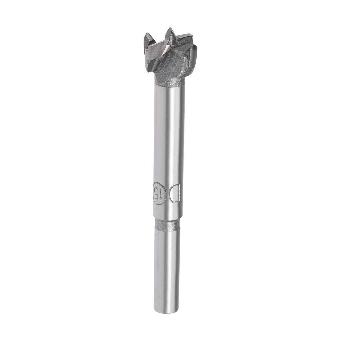 sourcing map Forstner Drill Bits 15mm, Tungsten Carbide Wood Hole Saw Auger Opener Woodworking Hinge Hole Drilling Boring Bit Cutter Gray with Case