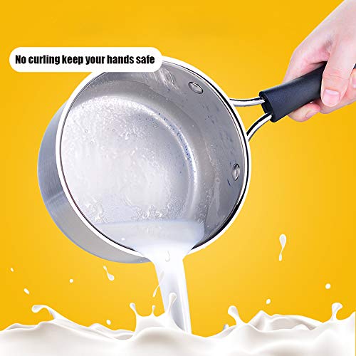 WEZVIX 2.5 Quart Saucepan Stainless Steel Sauce Pot Pan with Cover