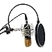 HDE 6 Inch Pop Filter Shield Studio Microphone Wind Screen with Stand Clip for Blue Yeti Microphones and USB Condenser Mics (Black)