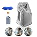 SmartDer Inflatable Travel Pillow, Airplane Pillow, Neck Pillow for Airplane Travel, Travel Pillows for Airplanes & Office Napping with Head & Neck Support (Grey)