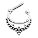 D&M Jewelry 12pcs-24pcs Stainless Steel U-Shape Horseshoe Nose Rings 16g Septum Piercing Ring (9PCS: Gauge:14g(1.6mm))
