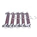 JS HANGER Wooden Pant Skirt Hangers Smooth Walnut Finish Wooden Pant Skirt Hangers with 2-Adjustable Anti-Rust Clips, 5-Pack