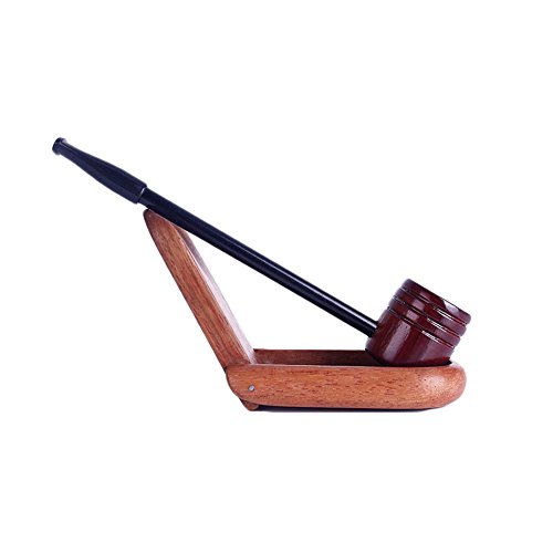 Home-organizer Tech Wooden Smoking Pipe Tobacco Pipe with Pipe Accessories True Man's Essential Fashion Decoration Choice (Ring Engraving)