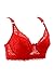 Pink Queen® Women Sexy Full Lace Sheer Underwire Push Up Bra