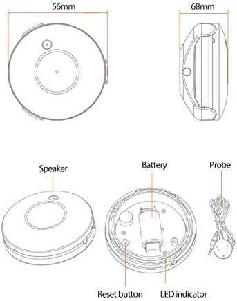 FANGYUN Smart Home Wasserlecksensor kabellos Hochwasserdetektor Wasserleck Erkennung Alarm Wasserstand berschreitet Standardalarm