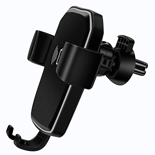 VOVI Wireless Charger Holder for 2-in-1 Car 360Â° Rotation Vehicle Charger Gravity Sensor Snap-Type Outlet Universal iPhone Samsung Wireless Fast Charger