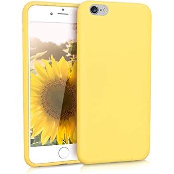 kwmobile TPU Silicone Case for Apple iPhone 6 Plus / 6S Plus - Soft Flexible Shock Absorbent Protective Phone Cover - Pastel Yellow Matte