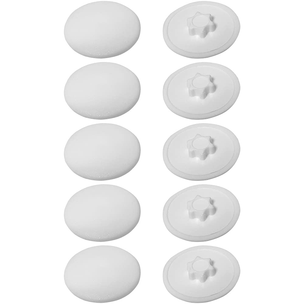cyclingcolors 10x Screw caps Covers TORX Head Push fit Furniture Quality Plastic Cap, White T30 16.5mm