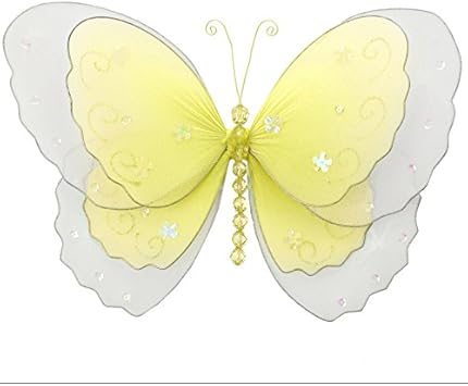 Amazon Com Bugs N Blooms Nylon Butterfly Large 13 Yellow Multi