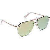 DIFF Tahoe | Designer Oversized Aviator Sunglasses for Women | UV400 Protection