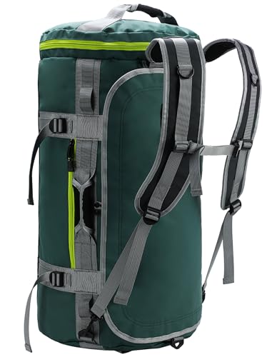 MIER Sporttasche 45L, Reisetasche-Rucksack mit Schuhfach, Grün