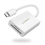 UGREEN USB C Card Reader for Galaxy S9 Plus, USB 3.1 Type C SD UHS-II Dual Slot OTG Card Adapter for Micro SD, UHS-II, UHS-I,Macbook Pro,Google Pixel,Samsung S8 Note9 8,Nexus 5X 6P,LG G7 G6 G5 V20 V30