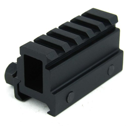 TacFire 1.1" Inch Extra High Profile 2.36" Inch Long 5 Slots 223/5.56 Flat Top Compact Riser Weaver Picatinny Rail For Red Dot Sight