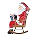 Collections Etc Outdoor Christmas Decoration - Rocking Chair Mr. & Mrs. Santa Claus, Santa