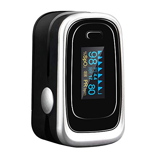 Tomorotec Fingertip Pulse Oximeter Blood Oxygen Saturation Monitor with Silicon Cover, Batteries and Tomorotec Fingertip Pulse Oximeter Blood Oxygen Saturation Monitor with Silicon Cover, Batteries and