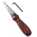 Co-link Professional Adjustable 1mm Leather Edge Stitching Groover Leathercraft Groove Gouge with Wooden Handle