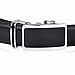Vbiger Men's Leather Belt Sliding Buckle 35mm Ratchet Belt (Black 21) 48