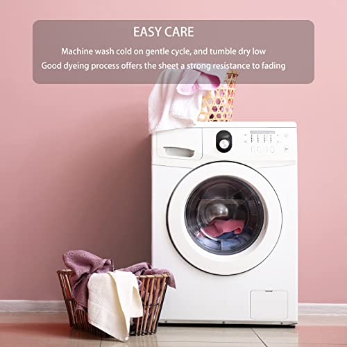 AYASW Bed Skirt Queen Size 18 Inch Drop Dust Ruffle Soft and Cozy Brushed Microfiber Three Fabric Sides with Elastic No Top Easy to Install Bed Cover Up Easy Care Blush Pink