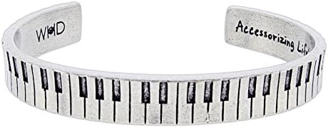 Whitney Howard Designs Piano Keys Pewter Cuff Bracelet