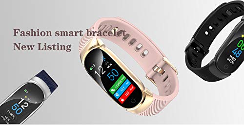 Sunward QW16 Smart Watch Sports Fitness Activity Heart Rate Tracker Blood Pressure Watch Fitness Tracker for Men Women Kids. (Rose Gold)