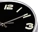 Utopia Home Large Non-Ticking Wall Clock - Silent Modern Quartz Design - Decorative 12-Inch Black Clock with Silver Frame