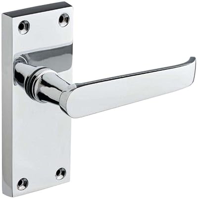 Designer Levers Victorian Straight Lever Door Handles Polished Chrome 1 Pair