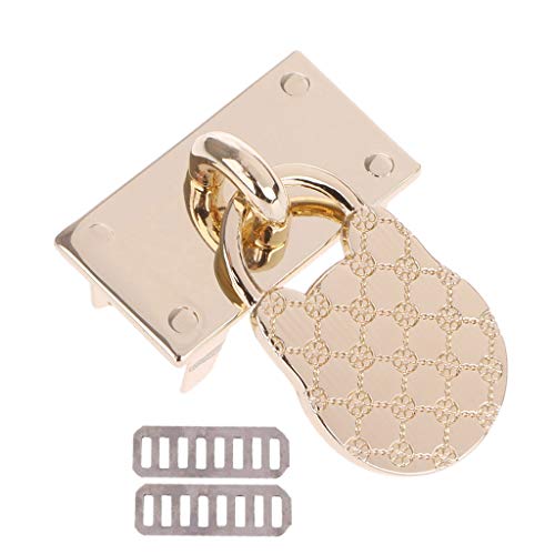 Misright 2 Sets Metal Purse Handbag Twist Turn Lock DIY Handbag Shoulder Bag Purse Hardware Accessories - Thumbnail 5