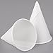 Dart Solo 8RB-2050 Bare Eco-Forward 8 oz. White Rolled Rim Paper Cone Cup with Poly Bag Packaging - 250/Pack