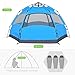 Victostar Instant Pop Up Family Camping Tent,Double Layer Waterproof 3 Season for Picnic Fishing Hiking Traveling (Blue, 4-Person)