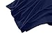 DB MOON Women's Extra Long Tunics Short Sleeve Plus Size (Navy Blue,3XL)