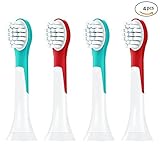 Genkent Replacement Brush Heads For Philips Sonicare Hx6032 Sonicare For Kids Brush Heads, Ages 4-7, 4-pack (4)