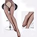Women’s Sexy Sheer Crotchless Pantyhose - Push-up Satin Open Crotch Free Tights - Reinforced Toe (3 Pair 15D Multicolor)