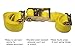 DC Cargo Mall E Track Ratchet Straps Cargo Tie-Downs, (Pack of 2) 2 x 12 Heavy Duty Yellow Tie-Down Rachet Straps, Strong Ratchet Strap, E Track Spring Fittings, Tie Down Motorcycle