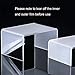 Chuangdi Clear Acrylic Display Risers, Jewelry Display Risers Showcase Fixtures, Tear Off The Protective Film Before Use (3.3, 4.1 Inch)