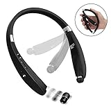 Bluetooth Headphones, Dostyle V4.1 Bluetooth Headset Wireless Stereo Neckband Foldable Sport Earbuds with Mic and Retractable Earbuds Compatible for All Cellphones Samsung Galaxy and Android Phones