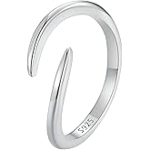BISAER 925 Sterling Silver Rings 14K White gold and Yellow gold Plated Cubic Zirconia Open Twist Eternity Band for Women