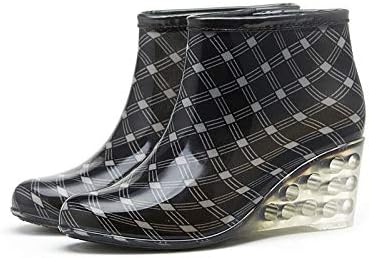 EgBert Spring Winter Design Ankle Boots Rain Zipper Leopard Shoe Woman Solid Rubber Waterproof Shoes - #03-38