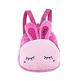 Toddler Backpack Mini Backpack for Little Girls Preschool Shoulder Bags Baby Kid Plush Rabbit Bag Cute Snack Backpack Bag for Baby Girls Gifts Age 1-3 Christmas Gifts