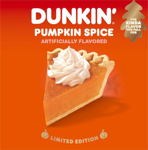 DUNKIN’ PUMPKIN SPICE FLAVORED COFFEE, 10 KEURIG K-CUP PODS