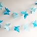 YCT 3D butterfly decorative garland -110 inch long, a set of 2. (Blue)