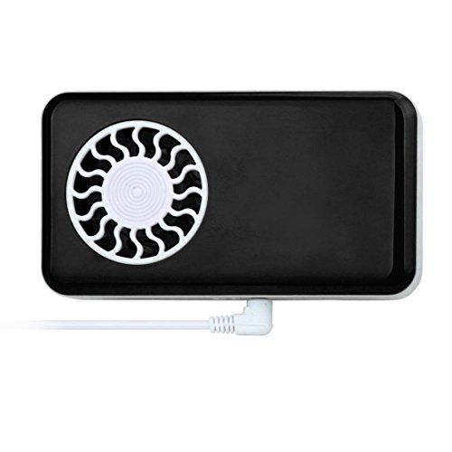 Leegor Portable Handheld USB Mini Fan Ultra-thin Low Noise Rectangle Air Conditioner Cooler With Rechargeable Battery (Black)
