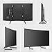 FITUEYES Universal Swivel TV Stand for 27-55 inch LCD LED TVs Height Adjustable TV Base with Tempered Glass Security Wire VESA 400x400mm TT103702GB